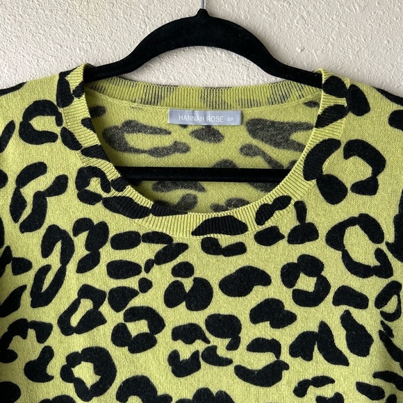 Hannah Rose leopard print cashmere sweater - Picture 2 of 5